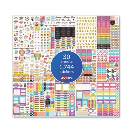 Avery LABEL, PLANNER, VAR, 1744PK 6785